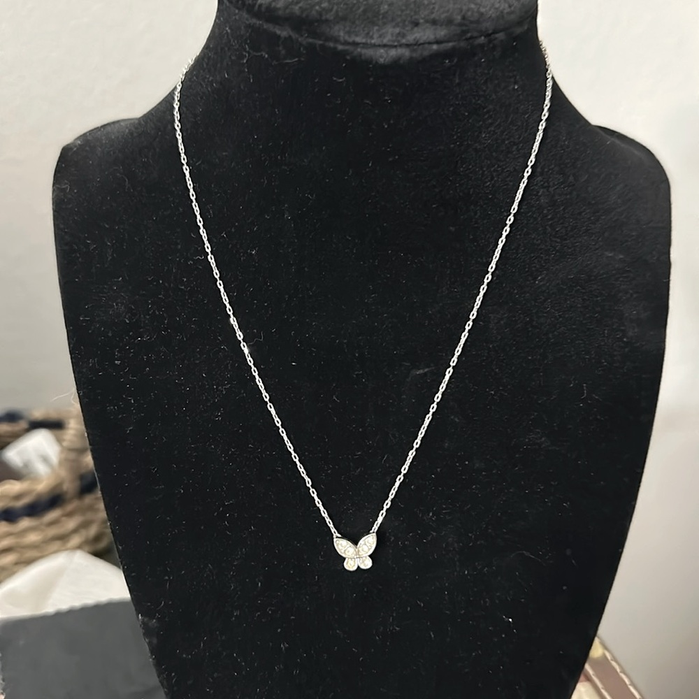 Preloved Zaborski crystal silver with mini butterfly